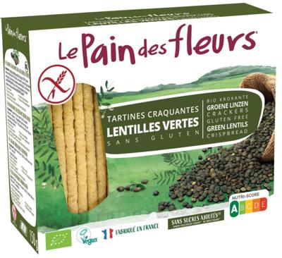 Pain Des Fleurs Crackers groene linzen bio