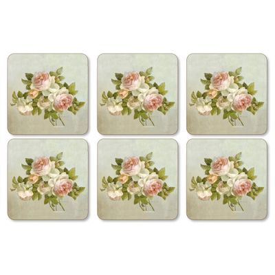 Onderzetter antique roses, set van 6