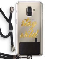 Stay wild: Samsung Galaxy A8 (2018) Transparant Hoesje met koord