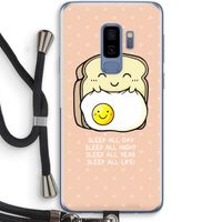 Sleep All Day: Samsung Galaxy S9 Plus Transparant Hoesje met koord