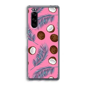 Kokosnoot roze: Sony Xperia 5 Transparant Hoesje