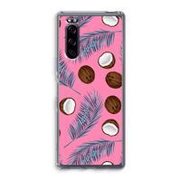 Kokosnoot roze: Sony Xperia 5 Transparant Hoesje