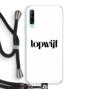 Topwijf Wit: Huawei P Smart Pro Transparant Hoesje met koord