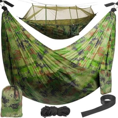 Hangmat met klamboe - camouflage - nylon - 260 x 140 cm Hangmat met klamboe - camouflage - nylon - 260 x 140 cm