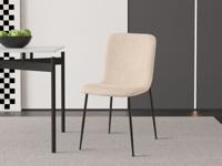 Stoel KALYS beige ribfluweel
