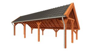Trendhout Kapschuur de Hoeve XL 990x440 cm- Kapschuurdak- Onbehandeld lariks Douglas hout- Trendhout