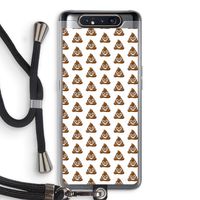 Poop emoji: Samsung Galaxy A80 Transparant Hoesje met koord