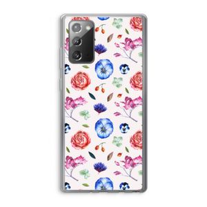Bloemetjes: Samsung Galaxy Note 20 / Note 20 5G Transparant Hoesje