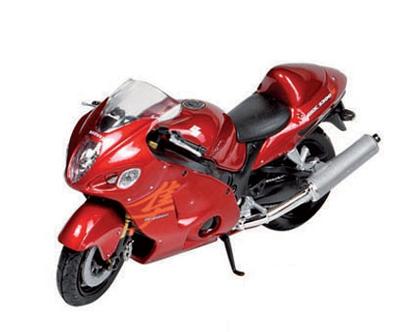 Modelmotor Suzuki - rood - schaal 1:18 - 11 cm - Motor / speelgoed