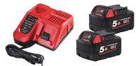 Milwaukee M18 NRG-502 18V Li-Ion accu starterset - thumbnail