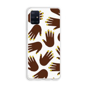 Hands dark: Galaxy A51 4G Transparant Hoesje