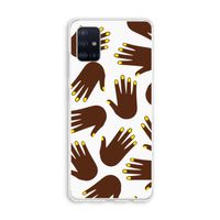 Hands dark: Galaxy A51 4G Transparant Hoesje