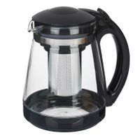 Theepot met filter/infuser en handvat - 1800 ml - glas/kunststof - thumbnail