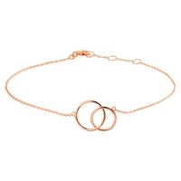 Armband Rondjes Roségoud 0,8 mm 16,5 - 18,5 cm
