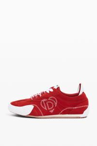 Retro sneaker met tong - RED - 37