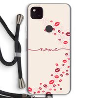 Kusjes: Pixel 4a 5G Transparant Hoesje met koord Kusjes: Pixel 4a 5G Transparant Hoesje met koord