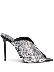 Giuseppe Zanotti mules Intrigo Crystal à talon - Noir