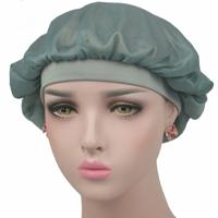 Kokosnoot Nightcap Air conditioning GLB lange haren GLB brede band satijn Bonnet (grijs)