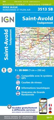 Wandelkaart - Topografische kaart 3513 SB - Serie Bleue Saint-Avold / Faulquemont | IGN - Institut Géographique National
