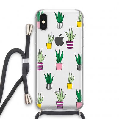 Sanseveria: iPhone XS Transparant Hoesje met koord