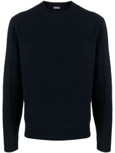 Zegna brushed wool jumper - Bleu