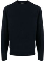 Zegna brushed wool jumper - Bleu - thumbnail