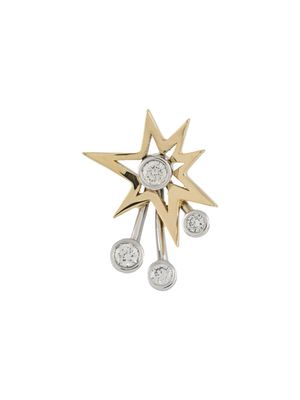 LE STER boucle d'oreille Rocket en or jaune et blanc 18ct orné de diamants
