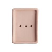 Day 1 Handgemaakt Keramieken Zeepbakje Oudroze met Gaatjes