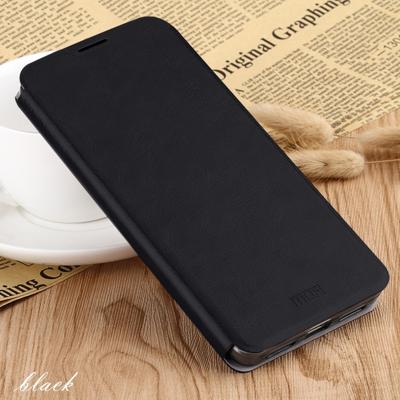 Voor Xiaomi RedMi Note8 MOFI Rui serie klassieke lederen flip lederen draagtas met beugel embedded stalen plaat all-inclusive (zwart)