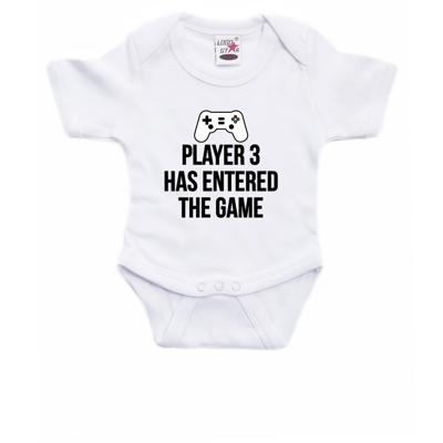 Player 3 entered the game tekst - Baby rompertje - wit - meisjes - Kraamcadeau Player 3 entered the game tekst - Baby rompertje - wit - meisjes - Kraamcadeau