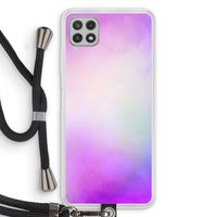 Clouds pastel: Samsung Galaxy A22 4G Transparant Hoesje met koord
