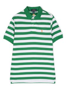 Ralph Lauren Kids polo rayé à logo brodé - Vert