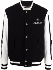 Philipp Plein veste bomber College à logo imprimé - Noir