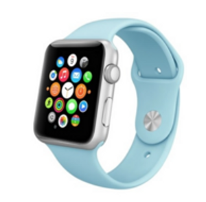 Rubberen sportbandje - Baby blauw - Geschikt voor Apple Watch 38mm / 40mm / 41mm