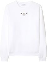 Off-White sweat en coton à broderies - Blanc