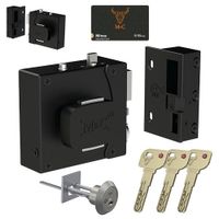 M&C Minos oplegslot SKG2 - automatisch sluitend met SKG3 cilinder cilinderslot SKG3 - versterkte metalen sleutels & trapshark beveiliging