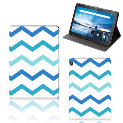 Lenovo Tablet M10 Tablet Hoes Zigzag Blauw Lenovo Tablet M10 Tablet Hoes Zigzag Blauw