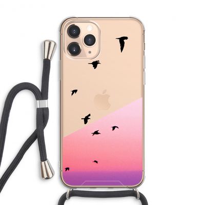 Fly away: iPhone 11 Pro Max Transparant Hoesje met koord