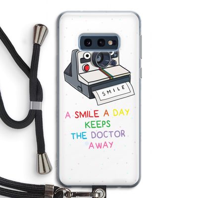 Smile: Samsung Galaxy S10e Transparant Hoesje met koord