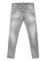 DSQUARED2 KIDS jean skinny à effet usé - Gris - thumbnail