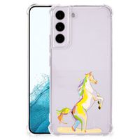 Samsung Galaxy S22 Stevig Bumper Hoesje Horse Color - thumbnail