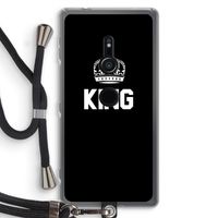King zwart: Sony Xperia XZ2 Transparant Hoesje met koord