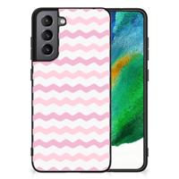 Samsung Galaxy S21FE Back Case Waves Roze
