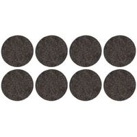 Setje van 8x stuks ronde meubelviltjes/antislip-noppen diameter 2,6 cm zwart - Meubelviltjes