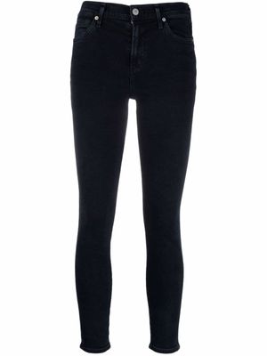 Citizens of Humanity jean court skinny à taille mi-haute - Bleu