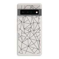 Geometrische lijnen zwart: Google Pixel 6 Pro Transparant Hoesje