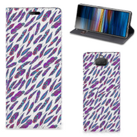 Sony Xperia 10 Hoesje met Magneet Feathers Color