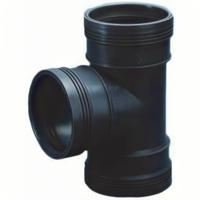 Wavin T-Stuk 88° 125mm Zwart 3xManchet - Duurzaam PP, Eenvoudig te Installeren