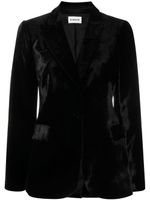 P.A.R.O.S.H. Relur single-breasted velvet blazer - Noir