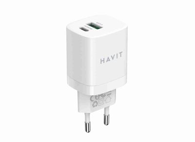 Havit UC30 EU - GaN reislader met twee poorten 33 W, wit